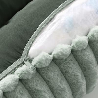 Show full view: Arlee Home & Pet Saddle Sofa Memory Foam Orthopedic Dog Bed with Removable Cover, Sage, Medium slide 4 of 6