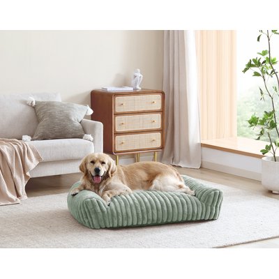 Arlee Home & Pet Arlee Home & Pet Saddle Sofa Memory Foam Orthopedic Dog Bed with Removable Cover, Sage, Large