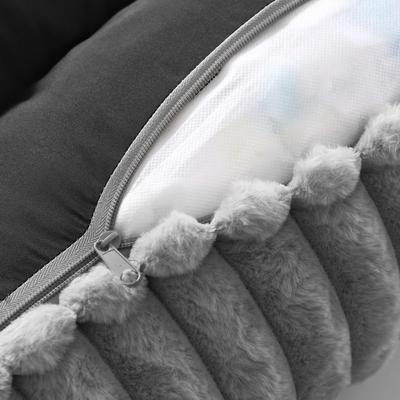 Show full view: Arlee Home & Pet Saddle Sofa Memory Foam Orthopedic Dog Bed with Removable Cover, Grey, Medium slide 4 of 6