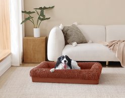 Arlee Home & Pet Slumber Box Ultimate Memory Foam Orthopedic Dog Bed with Removable Cover, Terracotta, Medium