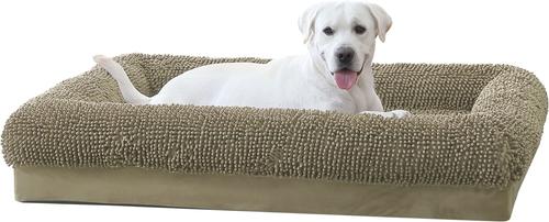 Show full view: Arlee Home & Pet Slumber Box Ultimate Memory Foam Orthopedic Dog Bed with Removable Cover, Taupe, Large slide 2 of 6