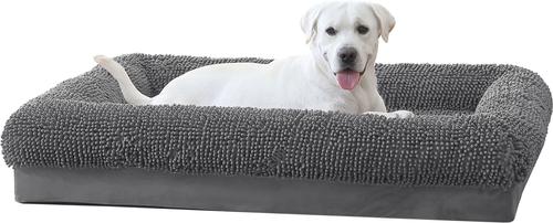 Show full view: Arlee Home & Pet Slumber Box Ultimate Memory Foam Orthopedic Dog Bed with Removable Cover, Grey, Large slide 3 of 7