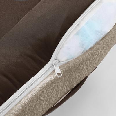 Show full view: Arlee Home & Pet Bumper Box Memory Foam Orthopedic Dog Bed with Removable Cover, Tan, Large slide 4 of 6