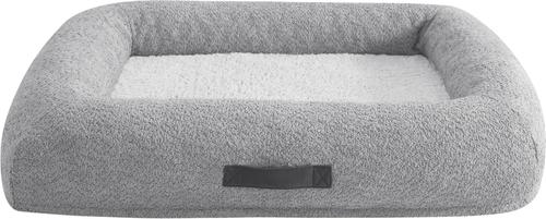 Show full view: Arlee Home & Pet Bumper Box Memory Foam Orthopedic Dog Bed with Removable Cover, Grey, Large slide 3 of 6