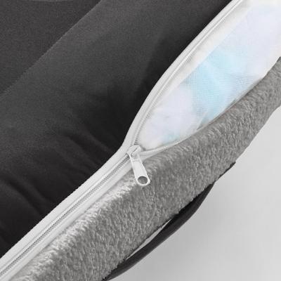 Show full view: Arlee Home & Pet Bumper Box Memory Foam Orthopedic Dog Bed with Removable Cover, Grey, Large slide 4 of 6