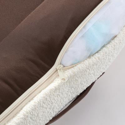 Show full view: Arlee Home & Pet Bumper Box Memory Foam Orthopedic Dog Bed with Removable Cover, Cream, Small slide 4 of 6