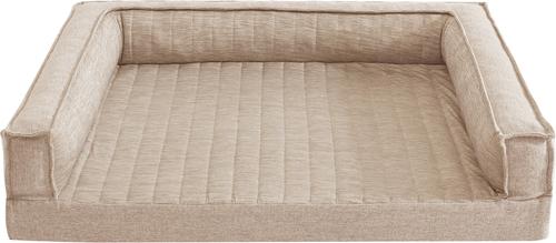 Show full view: ThermaTec Cooling Mod Sofa Memory Foam Orthopedic Dog Bed with Removable Cover, Tan, X-Large slide 3 of 6