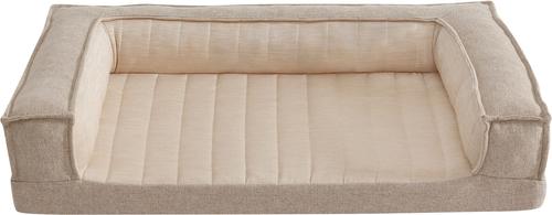 Show full view: ThermaTec Cooling Mod Sofa Memory Foam Orthopedic Dog Bed with Removable Cover, Tan, Medium slide 3 of 6