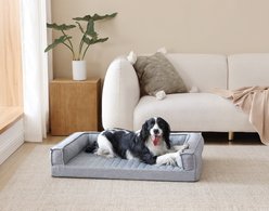 ThermaTec Cooling Mod Sofa Memory Foam Orthopedic Dog Bed with Removable Cover, Grey, Large
