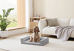 ThermaTec Cooling Mod Sofa Memory Foam Orthopedic Dog Bed with Removable Cover, Grey, Medium slide 1 of 5