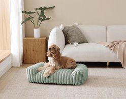 Arlee Home & Pet Saddle Sofa Memory Foam Orthopedic Dog Bed with Removable Cover, Sage, Medium