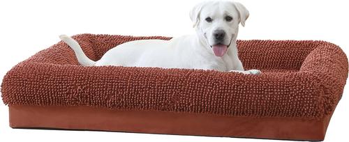Show full view: Arlee Home & Pet Slumber Box Ultimate Memory Foam Orthopedic Dog Bed with Removable Cover, Terracotta, Large slide 2 of 6