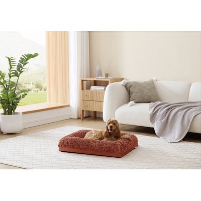 Arlee Home & Pet Arlee Home & Pet Slumber Box Ultimate Memory Foam Orthopedic Dog Bed with Removable Cover, Terracotta, Small