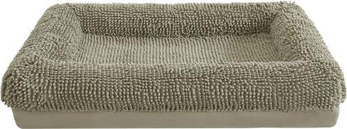 Show full view: Arlee Home & Pet Slumber Box Ultimate Memory Foam Orthopedic Dog Bed with Removable Cover, Taupe, Medium slide 3 of 6