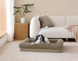 Arlee Home & Pet Slumber Box Ultimate Memory Foam Orthopedic Dog Bed with Removable Cover, Taupe, Medium