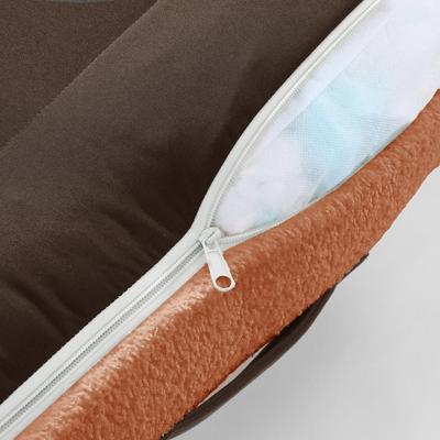 Show full view: Arlee Home & Pet Bumper Box Memory Foam Orthopedic Dog Bed with Removable Cover, Terracotta, Medium slide 4 of 6