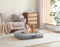 Arlee Home & Pet Bumper Box Memory Foam Orthopedic Dog Bed with Removable Cover, Grey, Large