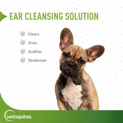 Show full view: Vetoquinol Ear Cleaning Solution for Dogs & Cats, 16-fl oz bottle slide 3 of 15