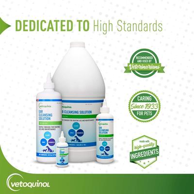 Show full view: Vetoquinol Ear Cleaning Solution for Dogs & Cats, 16-fl oz bottle slide 11 of 15
