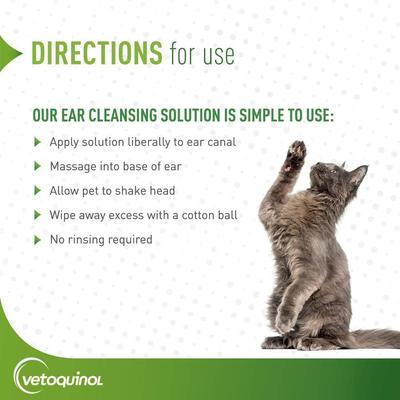 Show full view: Vetoquinol Ear Cleaning Solution for Dogs & Cats, 16-fl oz bottle slide 9 of 15