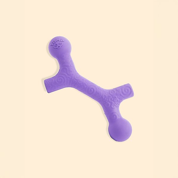 Yomp BallRope Dog Chew Toy, Purple/White