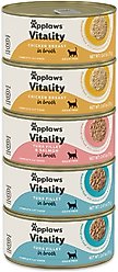 Applaws Vitality Chicken & Seafood Variety Pack Grain-Free Bits in Broth Wet Cat Food, 2.47-oz can, case of 5