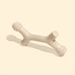 Yomp Barkin' Bone Tough Dog Chew Toy, Beige, Beef Flavor