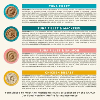 Show full view: Applaws Vitality Chicken & Seafood Variety Pack Grain-Free Pate Wet Cat Food, 2.47-oz can, case of 24 slide 4 of 8