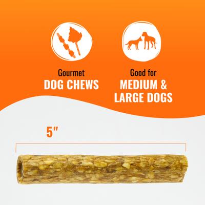 Show full view: Good 'n' Fun Stuffed Rolls Chicken, Peanut Butter & Beef Flavor Dog Treat Chew, 8-oz bag slide 5 of 11