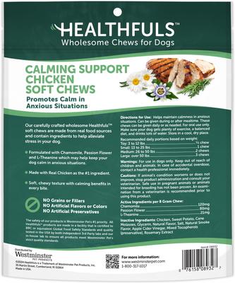Show full view: Healthfuls Calming Support Chicken Recipe Dog Treats, 12-oz bag, bundle of 2 slide 3 of 9