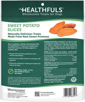 Show full view: Healthfuls Sweet Potato Slices Dog Treats, 16-oz bag slide 3 of 9