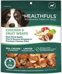Healthfuls Chicken & Fruit Wraps Dehydrated Dog Treats, 16-oz bag