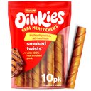 Hartz Oinkies Smoked Twists with 100% Real Smoked Pork Rawhide-Free Natural Dog Treats, 10 count