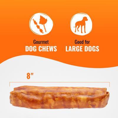 Show full view: Good 'n' Fun Rolls Beef Flavor-Basted Dog Treat Chew, Large, 2 count slide 5 of 11