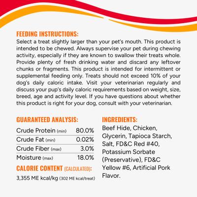 Show full view: Good 'n' Fun Chicken Wrapped Large Rolls Triple Flavor Pork, Chicken & Beef Dog Treat Chew, 6 Count slide 7 of 11