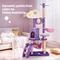 Show in main carousel: Happy & Polly Moonlight Deluxe 65-in Plush Cat Tree Condo, Purple, X-Large slide 2 of 8