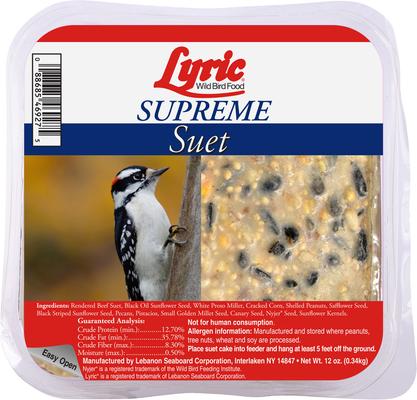 Show full view: Lyric Supreme Suet Cakes Wild Bird Food, 12-oz tray, 12 count slide 2 of 9