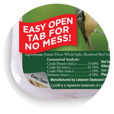 Show full view: Lyric Peanut Pieces High Energy Suet Cake Wild Bird Food, 12-oz tray, 12 count slide 3 of 9