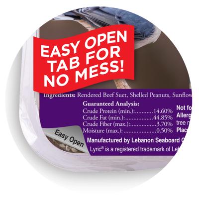 Show full view: Lyric Delite High Protein Wild Bird Seed Suet Cake Wild Bird Food, 12-oz tray, 12 count slide 3 of 8