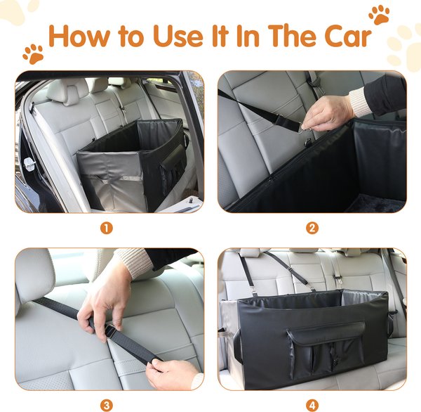 Show full view: RYPetmia 2 Safety Belt Dog Car Seat, Black slide 6 of 9