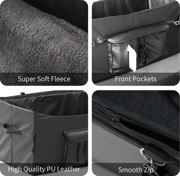 Show full view: RYPetmia 2 Safety Belt Dog Car Seat, Black slide 4 of 9