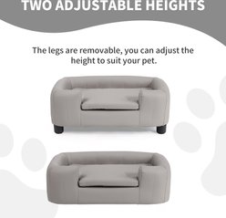 RYPetmia Modern Elevated Dog Sofa Bed, Grey, Small slide 2 of 8