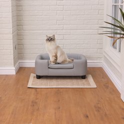 RYPetmia Modern Elevated Dog Sofa Bed, Grey, Small