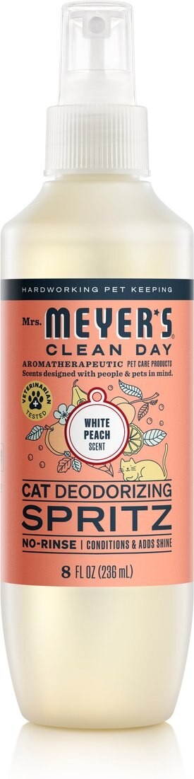 MRS. MEYER'S Cat Deodorizing Spritz, White Peach, 8-fl oz bottle
