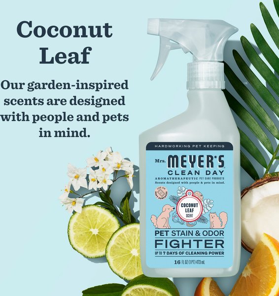 Mrs. Meyer's Pet Stain & Odor Fighter, Coconut Leaf, 16-fl oz bottle