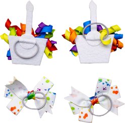 CELEBRATIONS Birthday Dog Hair Bows, pack of 4 slide 2 of 4