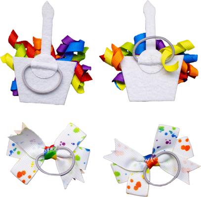 Show full view: CELEBRATIONS Birthday Dog Hair Bows, pack of 4 slide 4 of 4