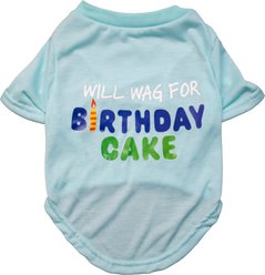 CELEBRATIONS Will Wag for Cake Birthday Dog Shirt, Large slide 2 of 4