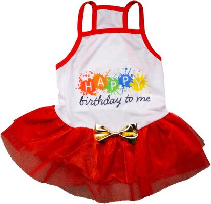 Show full view: CELEBRATIONS Birthday Tutu Dog Dress, Medium slide 2 of 5
