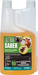 Ultra Saber Pour-On Insecticide Fly & Insect Control for Cattle, 900-mL bottle slide 1 of 3